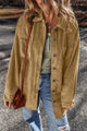 Button Up Long Sleeve Jacket Camel