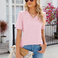 V-Neck Short Sleeve Blouse