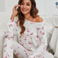 Flamingo Long Sleeve Top and Pants Lounge Set