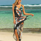 Printed Spaghetti Strap Cover Up