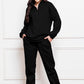 Half Zip Long Sleeve Sweatshirt and Pants Set