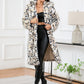 Thermal Leopard Faux Fur Hooded Outerwear