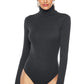 Ribbed Turtleneck Long Sleeve Bodysuit