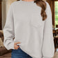 Full Size Texture Round Neck Long Sleeve Sweatshirt