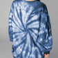 WEEKEND LOVER Graphic Tie-Dye Sweatshirt