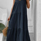 Tie-Shoulder Tiered Maxi Dress