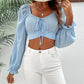 Honey Raglan Sleeve Cropped Blouse