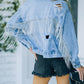 Distressed Fringe Denim Jacket