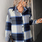 Plaid Collared Neck Longline Shirt