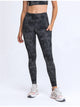 Wide Waistband Leggings with Pockets Black
