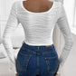 Perfee Scoop Neck Long Sleeve Top