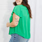 Sew In Love Just For You Full Size Short Ruffled Sleeve length Top in Green