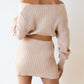 Surplice Neck Long Sleeve Sweater Dress