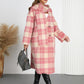 Plaid Button Up Long Sleeve Coat