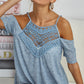 BiBi Front Crochet Lace Adjustable Strap Top