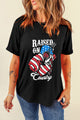 RAISED ON COUNTRY Round Neck T-Shirt Black