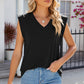 V-Neck Cap Sleeve Tank