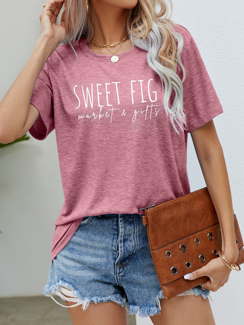 SWEET FIG MARKET & GIFTS Graphic Tee Light Mauve