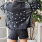 Veveret Star Embroidered Hooded Denim Jacket