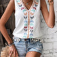 Tassel Printed V-Neck Tank