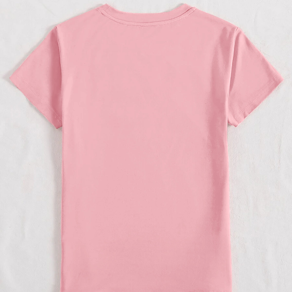 Sequin Rabbit Round Neck Short Sleeve T-Shirt
