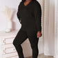 Basic Bae Full Size V-Neck Soft Rayon Long Sleeve Top and Pants Lounge Set