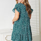 Double Take Short Flounce Sleeve Tiered Dress