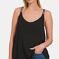 Zenana Woven Double Spaghetti Strap V-Neck Cami