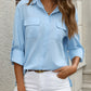 Button Up Pocketed Long Sleeve Shirt