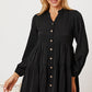 Ruffled Button Up Long Sleeve Tiered Shirt