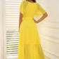 Tie Waist Flutter Sleeve Maxi Dress