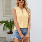 Eyelet Lace Detail V-Neck Tank