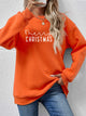 MERRY CHRISTMAS Dropped Shoulder Sweatshirt Pumpkin