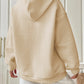 Textured Drawstring Drop Shoulder Hoodie