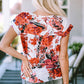 Floral Round Neck Short Sleeve Top