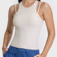 Cutout Round Neck Racerback Active Tank