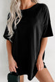 Round Neck Short Sleeve T-Shirt Black