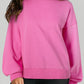 High-Low Round Neck Long Sleeve Sweatshirt