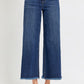 RISEN Full Size Raw Hem Cropped Wide Leg Jeans