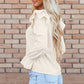 Ruffled Round Neck Flounce Sleeve Top