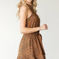 First Love Full Size Leopard Belted Sleeveless Dress