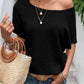 Backless Round Neck Short Sleeve T-Shirt