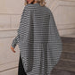 Houndstooth Open Front Batwing Sleeve Cardigan