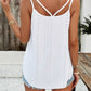 Devine Eyelet V-Neck Double Strap Cami