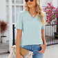 V-Neck Short Sleeve Blouse