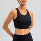 Round Neck Cutout Cropped Active Tank