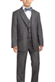 Boy's Dark Gray Formal Three-piece Suit