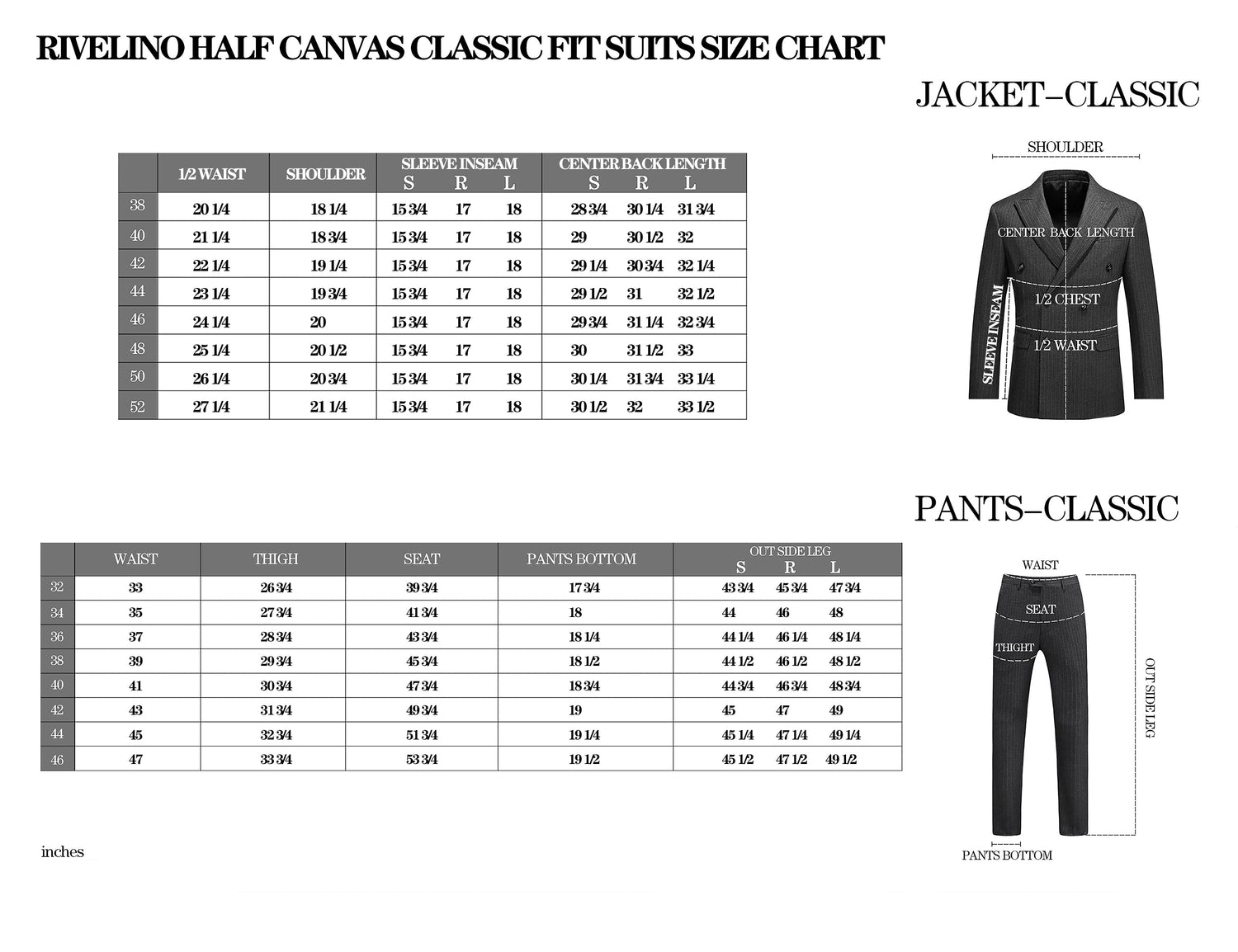RHC100-4 Men's Gray Half-Canvas Suit