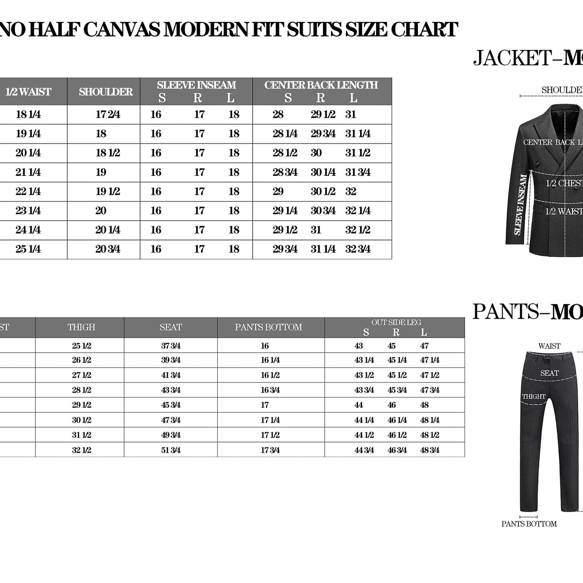 RHC100-4 Men's Gray Half-Canvas Suit