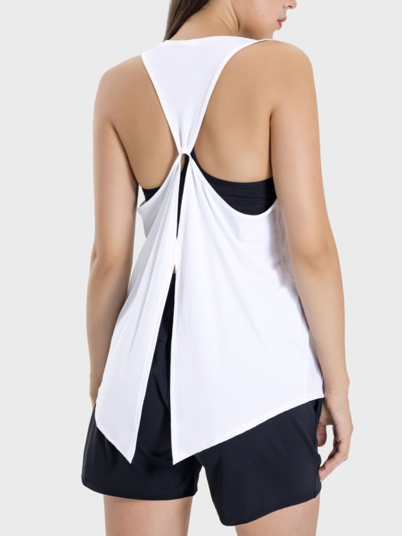 Round Neck Wide Strap Active Tank